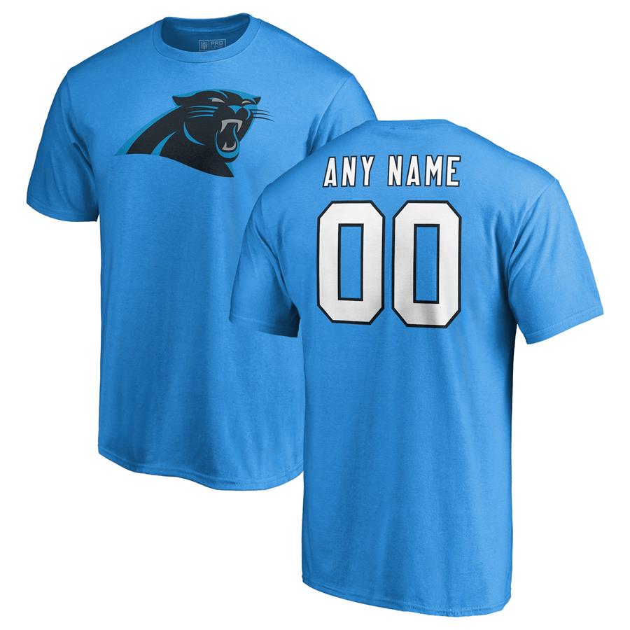 Carolina Panthers Fanatics Branded Personalized Icon Name & Number T-Shirt - Blue