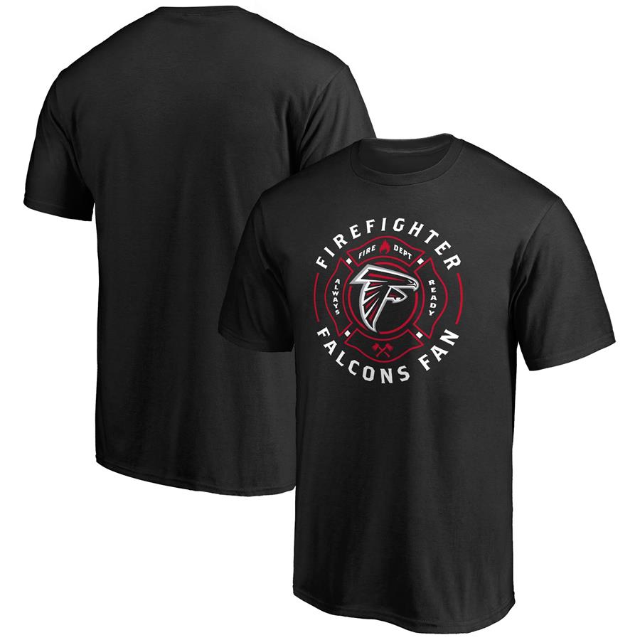 Atlanta Falcons NFL Pro Line Black Firefighter T-Shirt