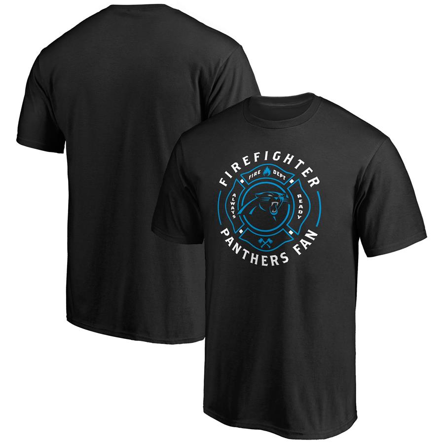 Carolina Panthers NFL Pro Line Black Firefighter T-Shirt