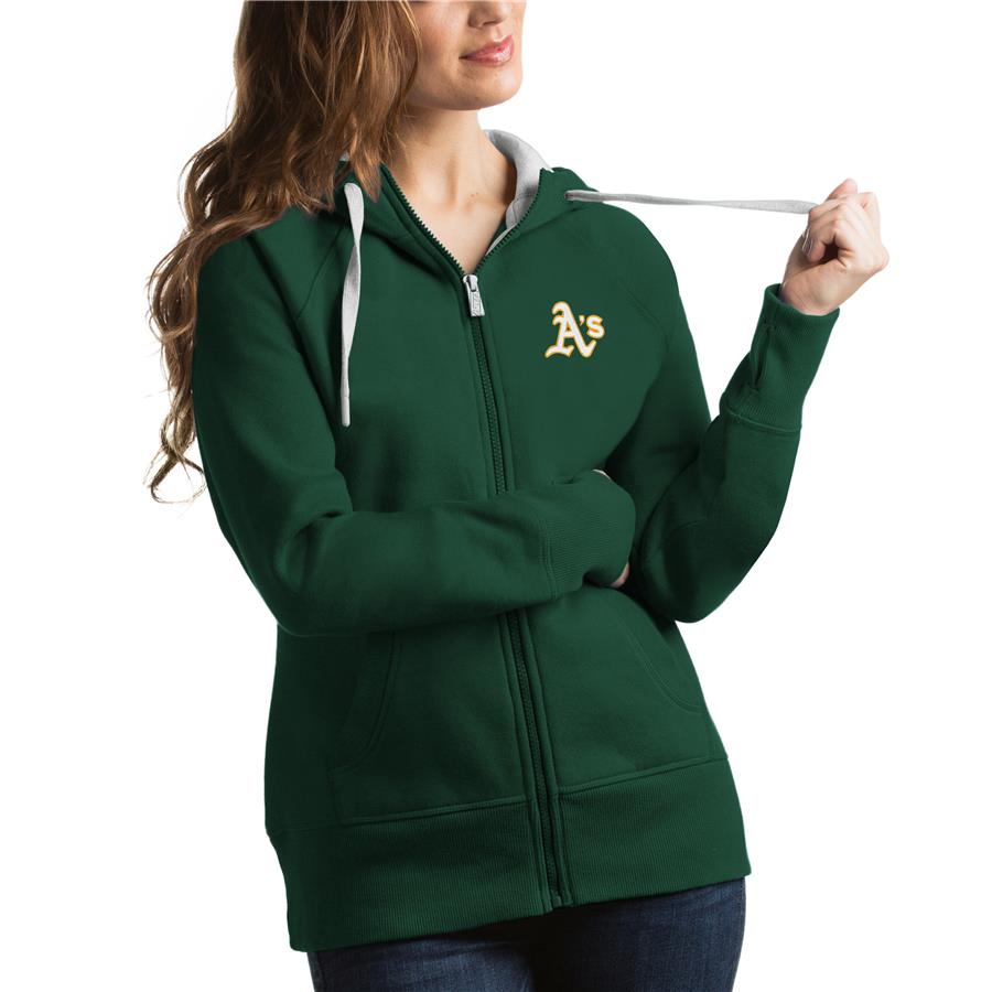 Oakland Athletics Antigua Women's Victory Full-Zip Hoodie - Green