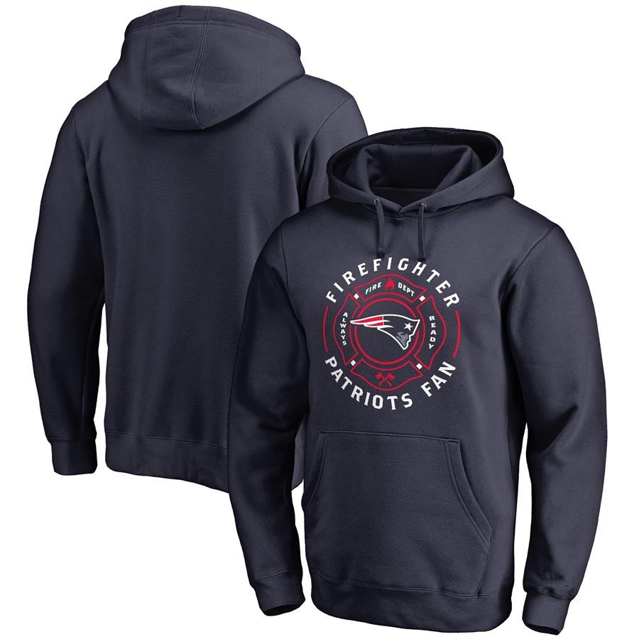 New England Patriots NFL Pro Line Firefighter Pullover Hoodie - Navy