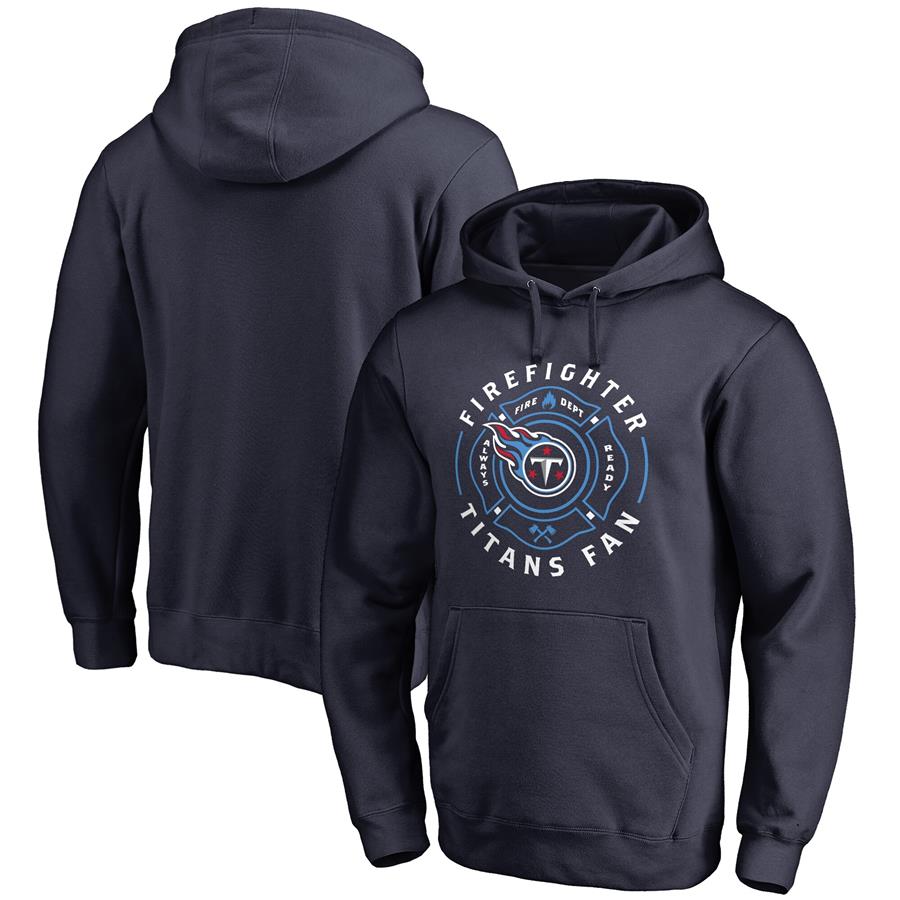 Tennessee Titans NFL Pro Line Firefighter Pullover Hoodie - Navy