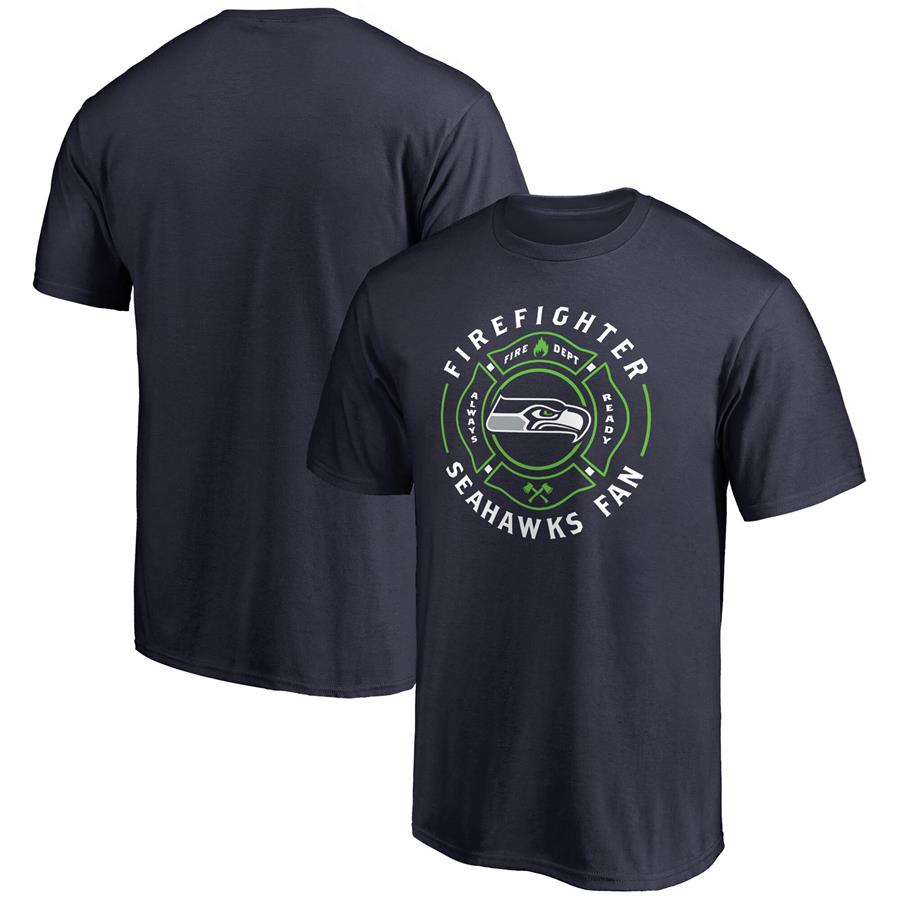Seattle Seahawks NFL Pro Line Firefighter T-Shirt - Navy