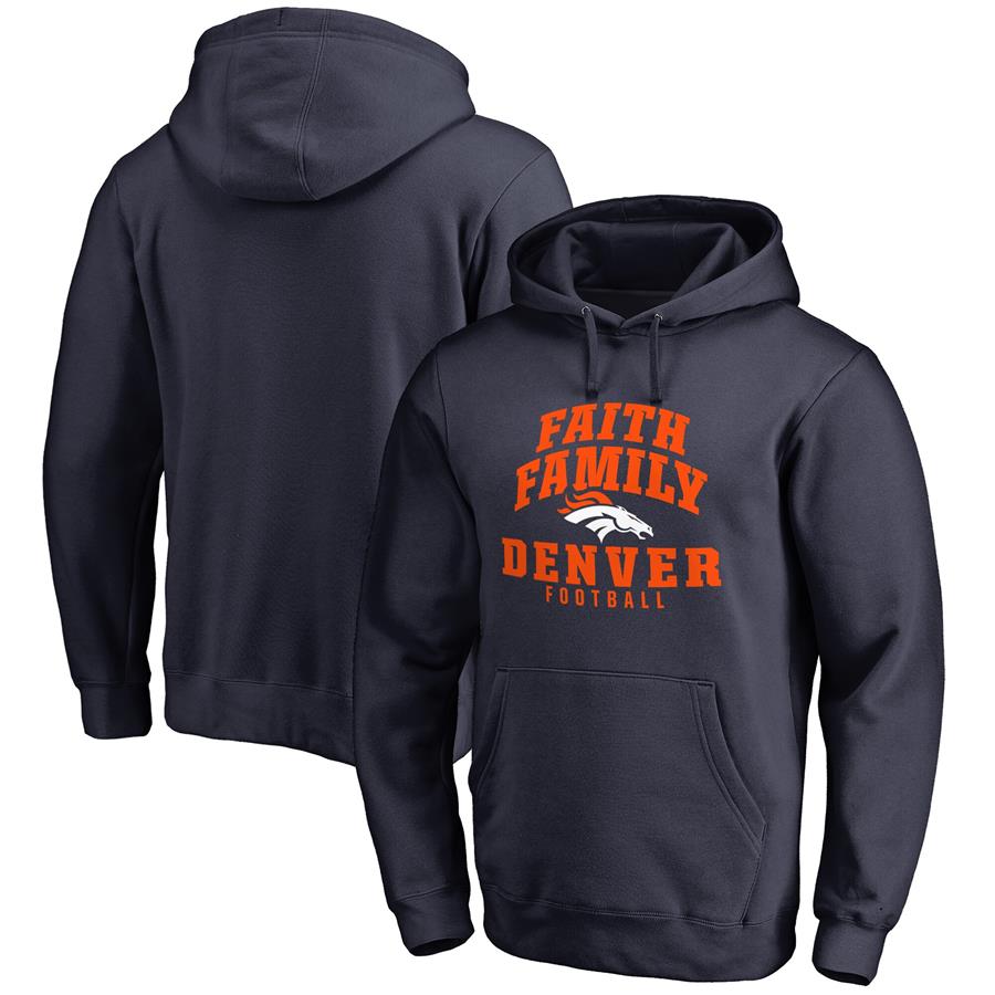 Denver Broncos NFL Pro Line Faith Family Pullover Hoodie - Navy