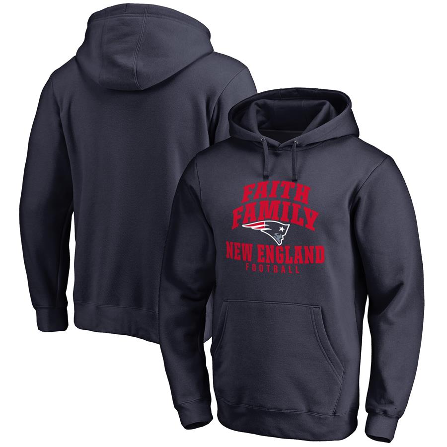 New England Patriots NFL Pro Line Faith Family Pullover Hoodie - Navy