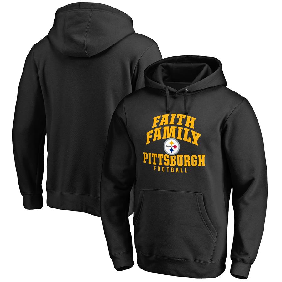 Pittsburgh Steelers NFL Pro Line Faith Family Pullover Hoodie - Black