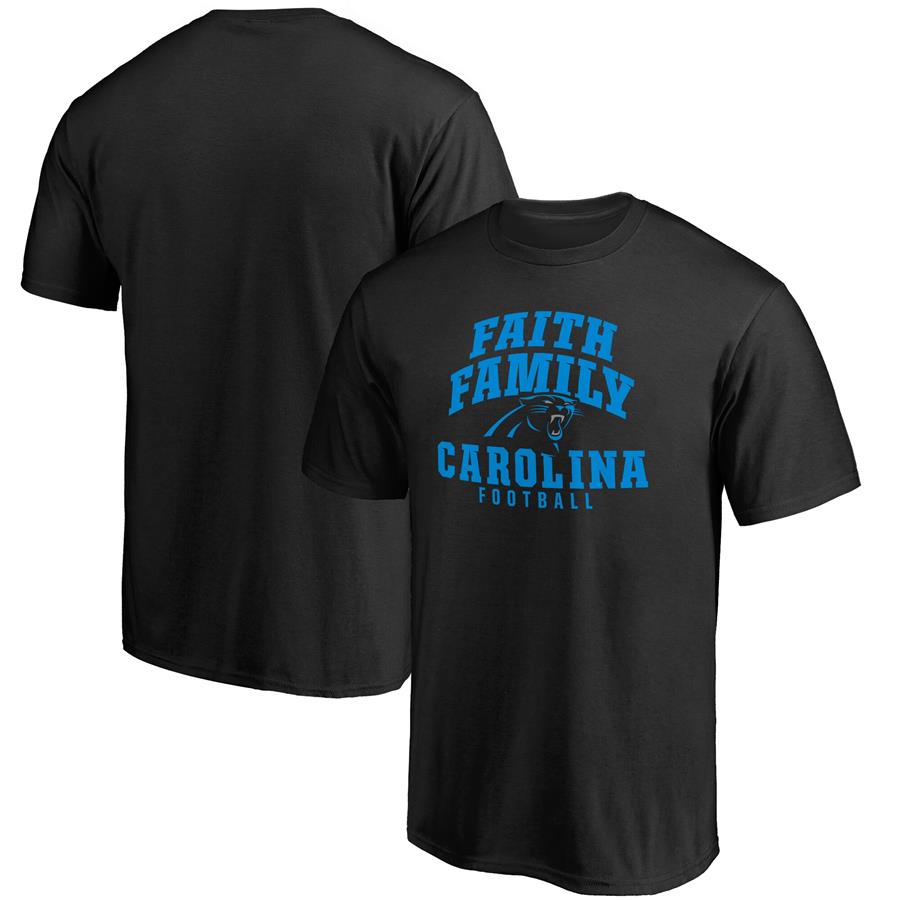 Carolina Panthers NFL Pro Line Faith Family T-Shirt - Black