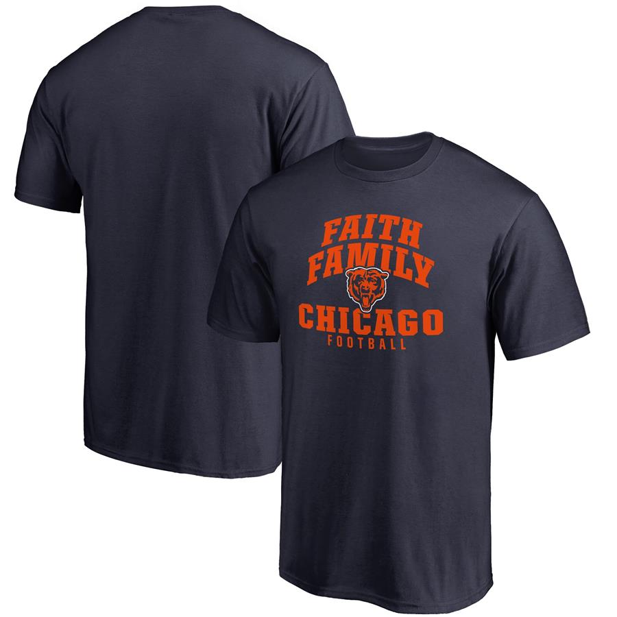 Chicago Bears NFL Pro Line Faith Family T-Shirt - Navy