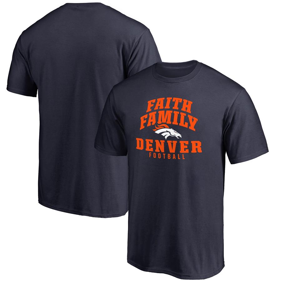 Denver Broncos NFL Pro Line Faith Family T-Shirt - Navy