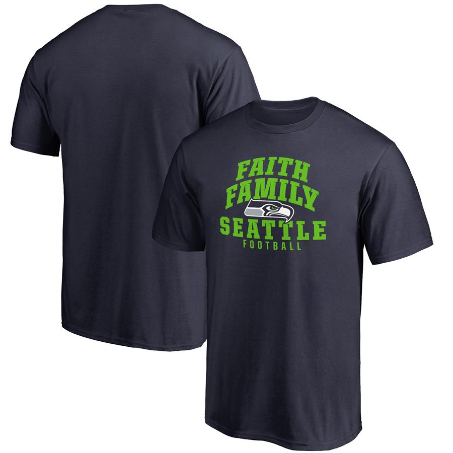 Seattle Seahawks NFL Pro Line Faith Family T-Shirt - Navy