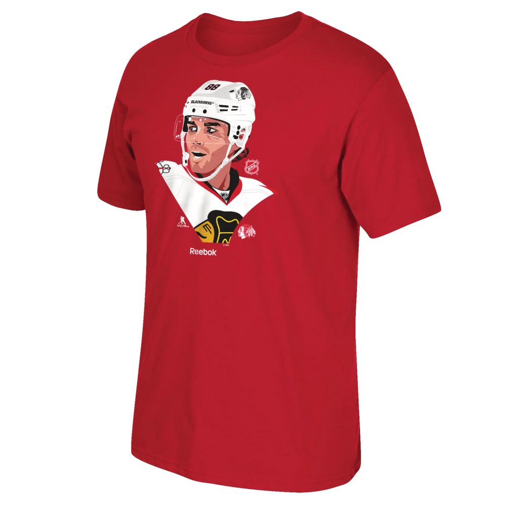Patrick Kane Chicago Blackhawks Reebok Front Player Graphic T-Shirt - Red