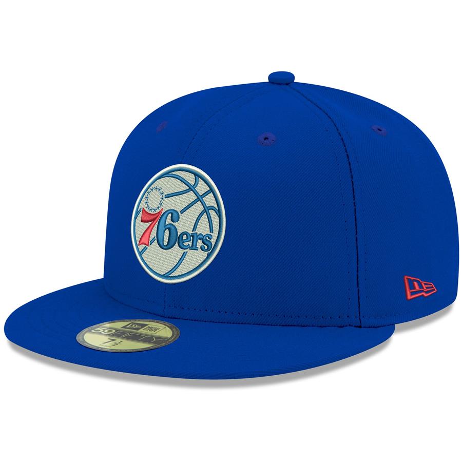 Philadelphia 76ers New Era Official Team Color 59FIFTY Fitted Hat - Royal