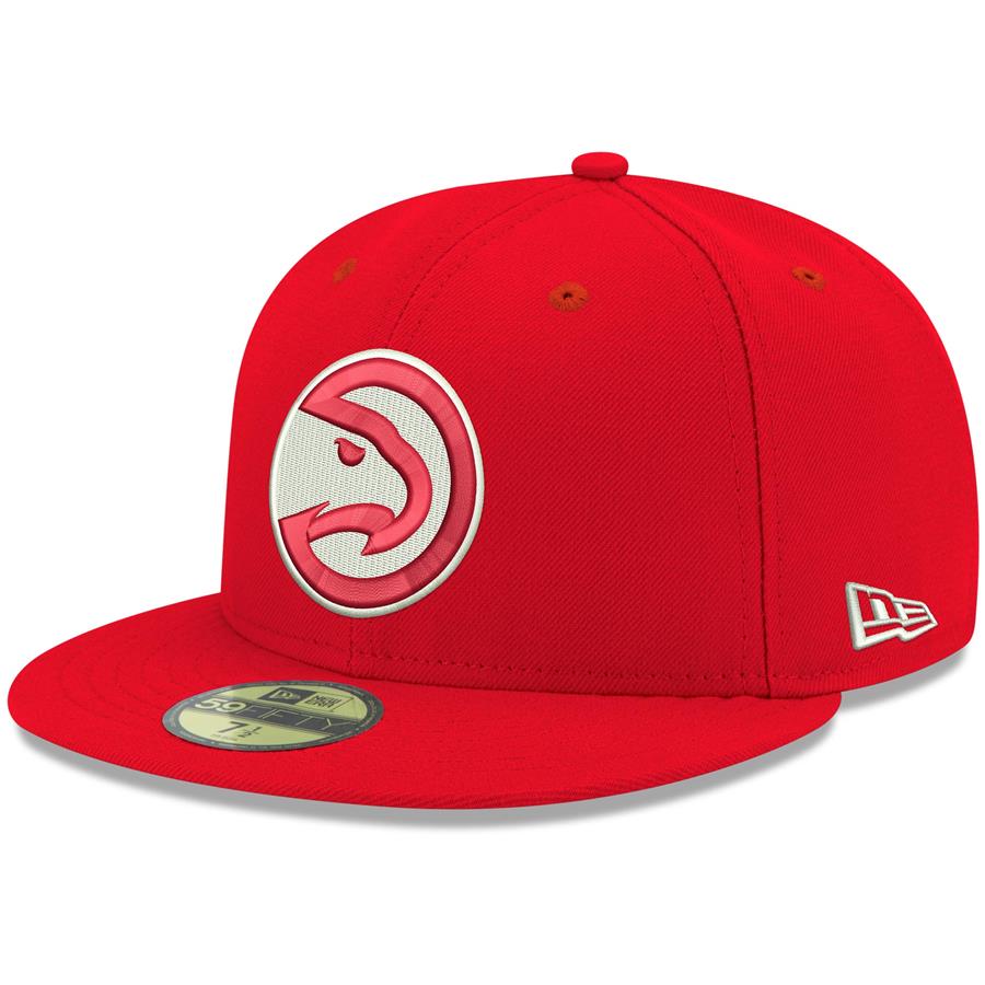 Atlanta Hawks New Era Official Team Color 59FIFTY Fitted Hat - Red