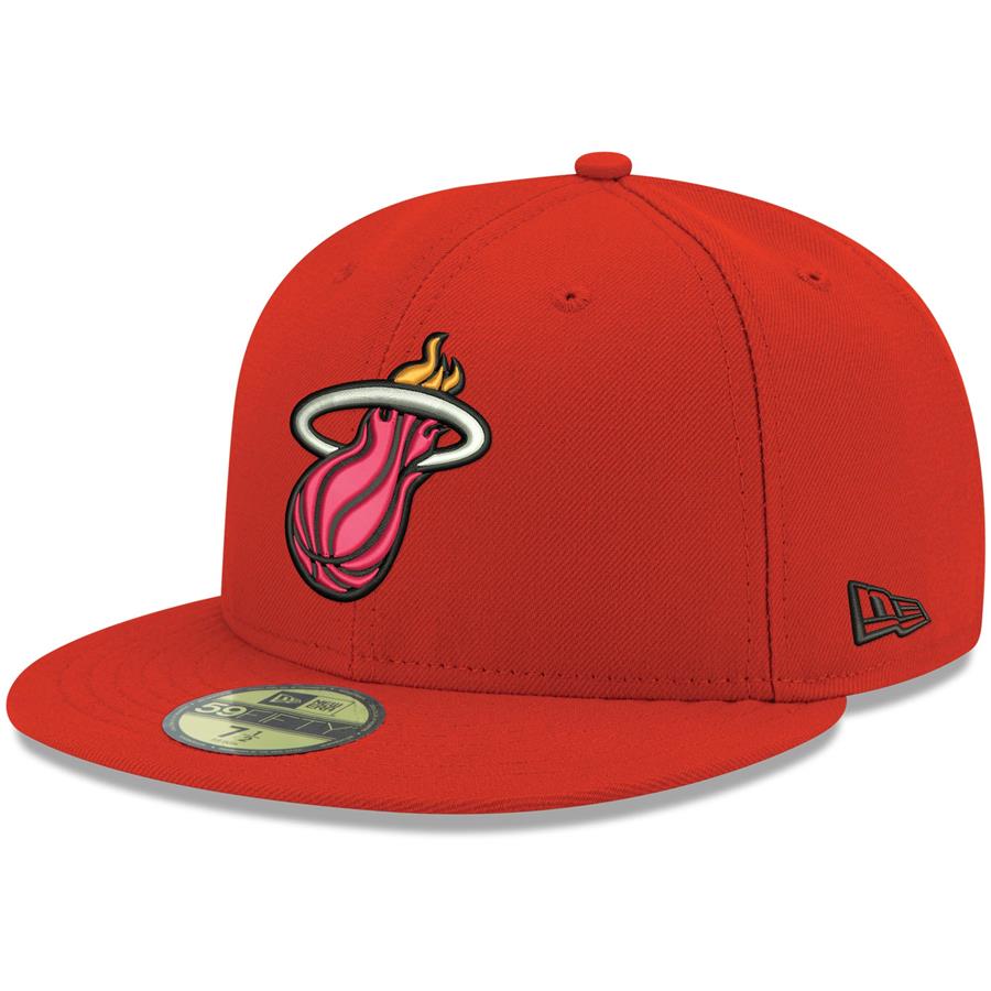 Кепка Miami Heat New Era Official Team Color 59FIFTY Fitted (красный)