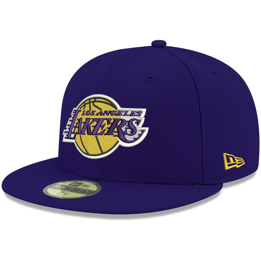 Los Angeles Lakers New Era Official Team Color 59FIFTY Fitted Hat - Purple