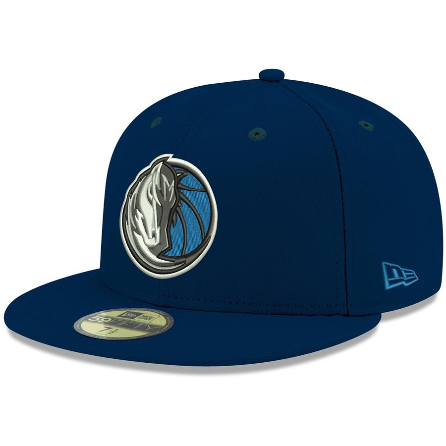 Dallas Mavericks New Era Official Team Color 59FIFTY Fitted Hat - Navy
