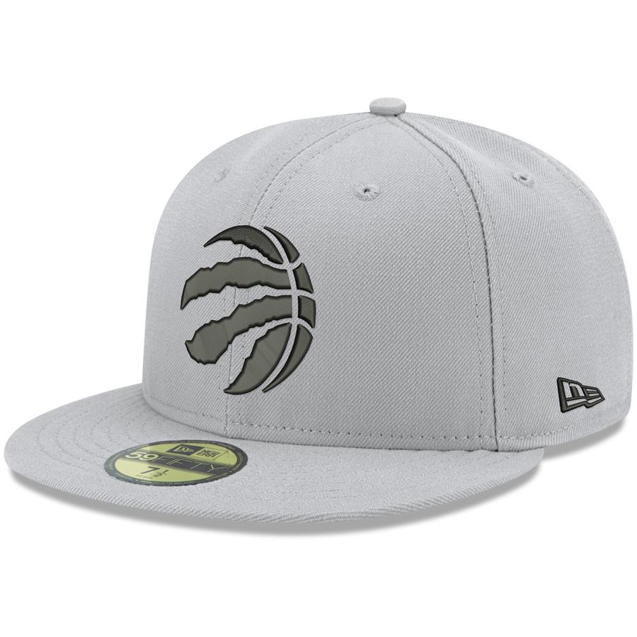 Toronto Raptors New Era Official Team Color 59FIFTY Fitted Hat - Gray