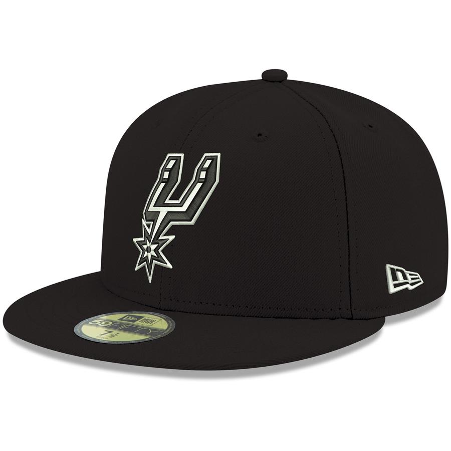 San Antonio Spurs New Era Official Team Color 59FIFTY Fitted Hat - Black