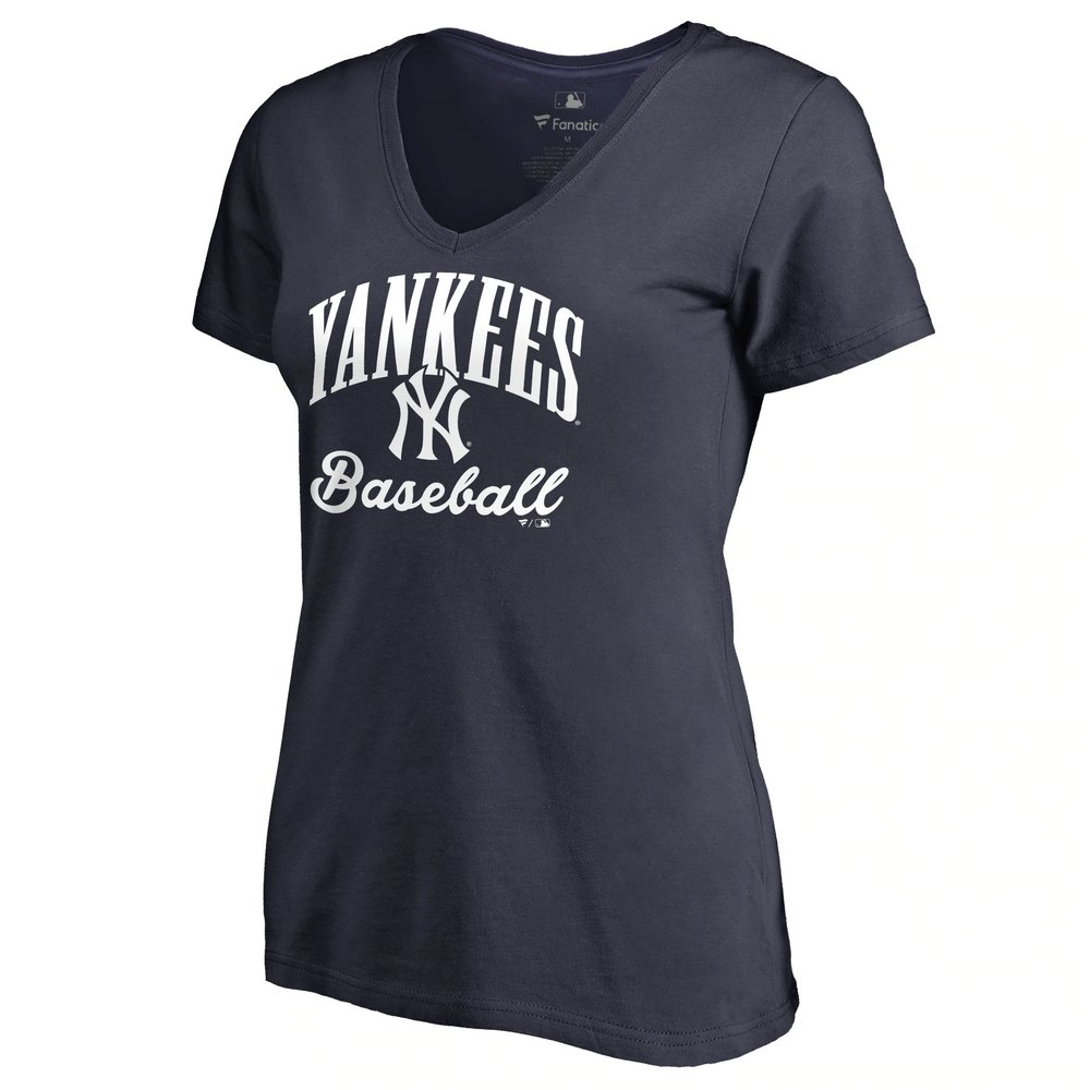 Женская футболка New York Yankees Victory Script (тёмно-синий)