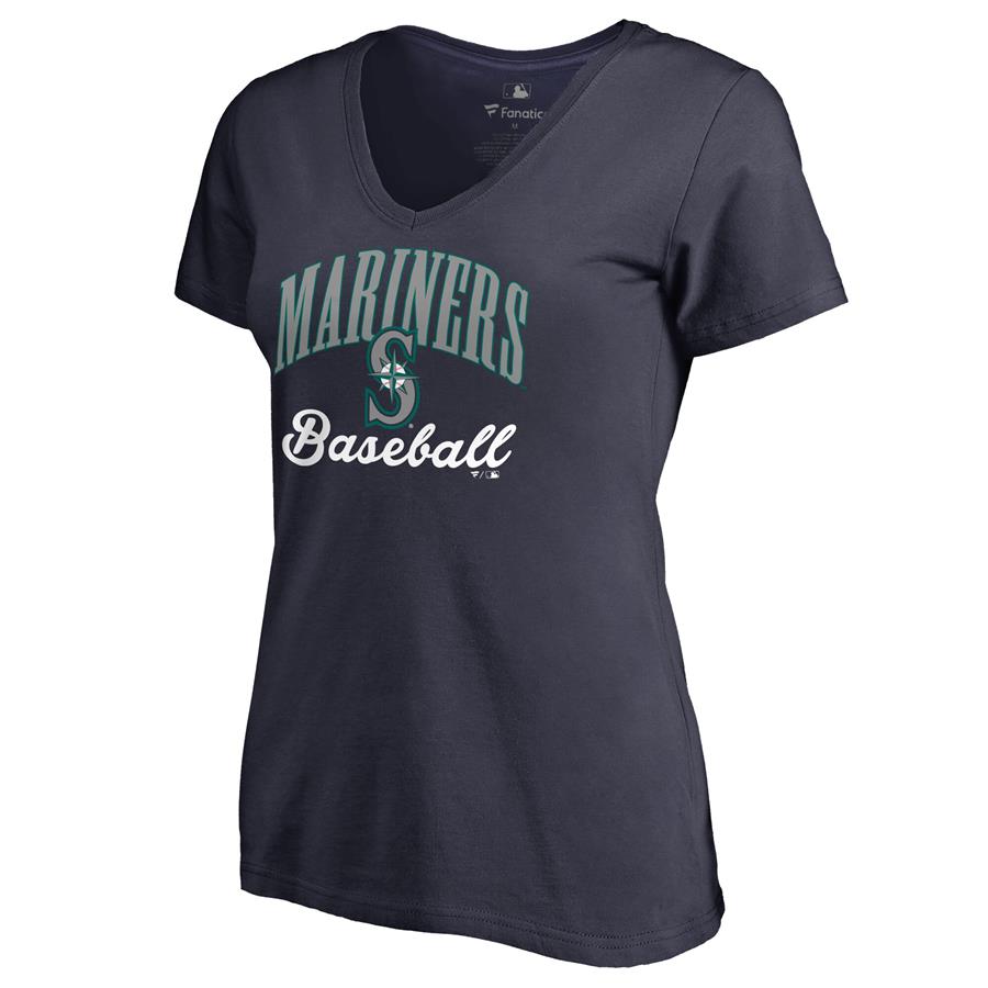 Женская футболка Seattle Mariners Victory Script (тёмно-синий)