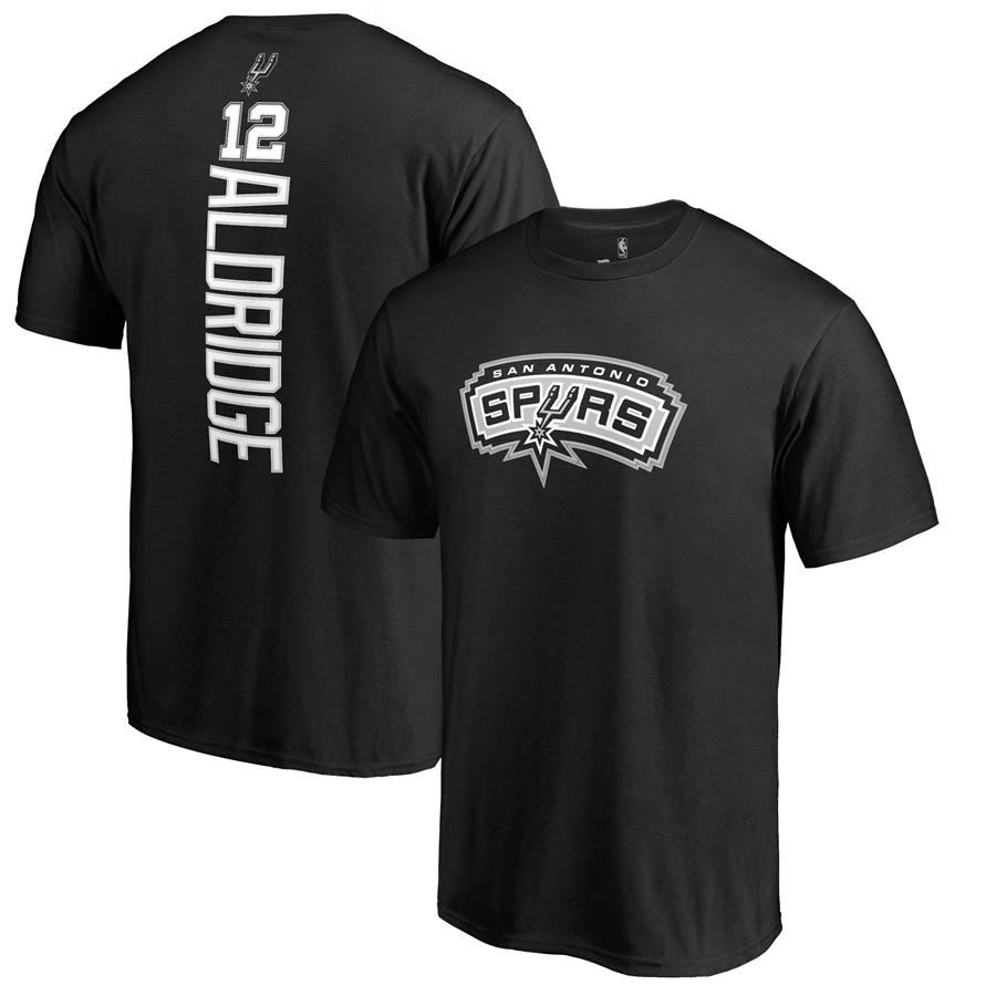 LaMarcus Aldridge San Antonio Spurs Backer Name & Number T-Shirt - Black