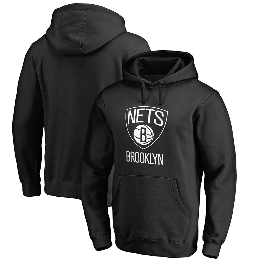 Brooklyn Nets Primary Logo Pullover Hoodie - Black