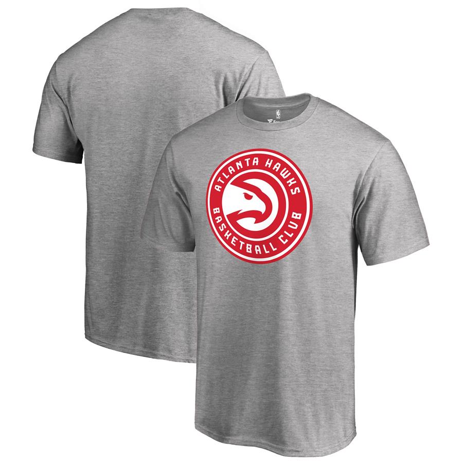 Atlanta Hawks Fanatics Branded Primary Logo T-Shirt - Heather Gray