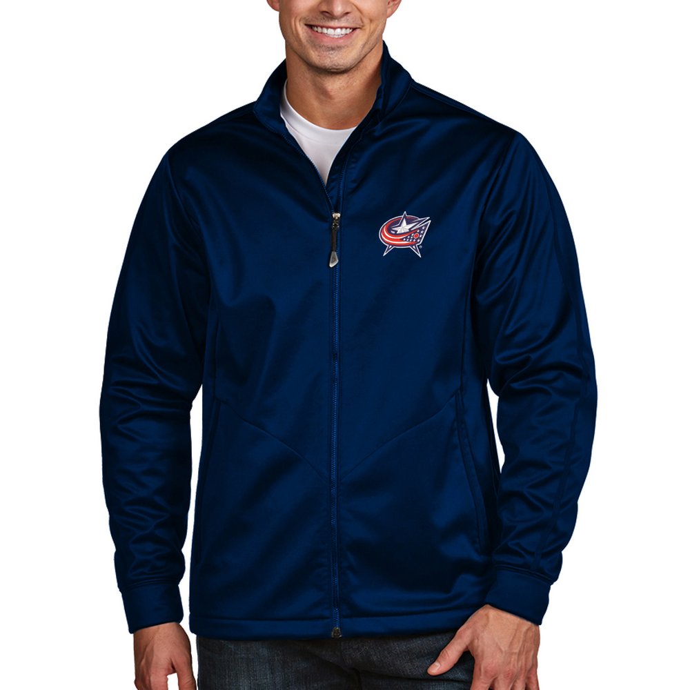Columbus Blue Jackets Antigua Full Zip Golf Jacket - Navy