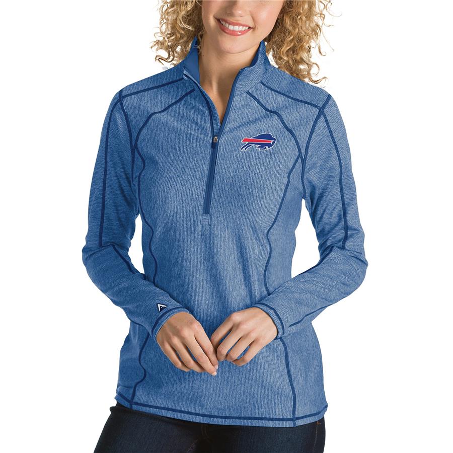 Buffalo Bills Antigua Women's Tempo Desert Dry Quarter-Zip Jacket - Heather Royal