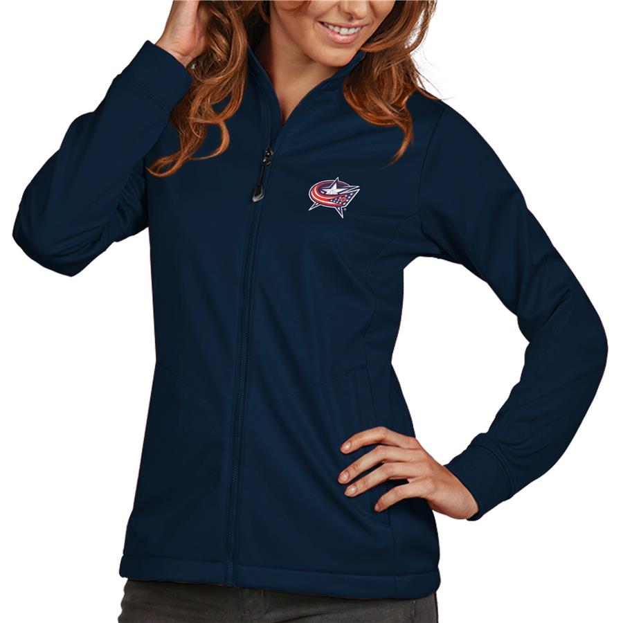 Columbus Blue Jackets Antigua Women's Golf Full Zip Jacket - Navy