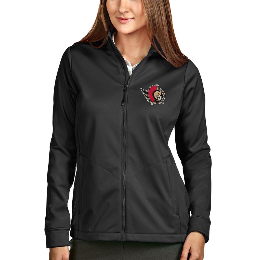 Ottawa Senators Antigua Women's Golf Full Zip Jacket - Charcoal