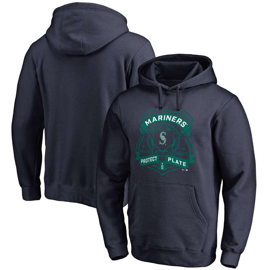 Seattle Mariners Police Badge Pullover Hoodie - Navy