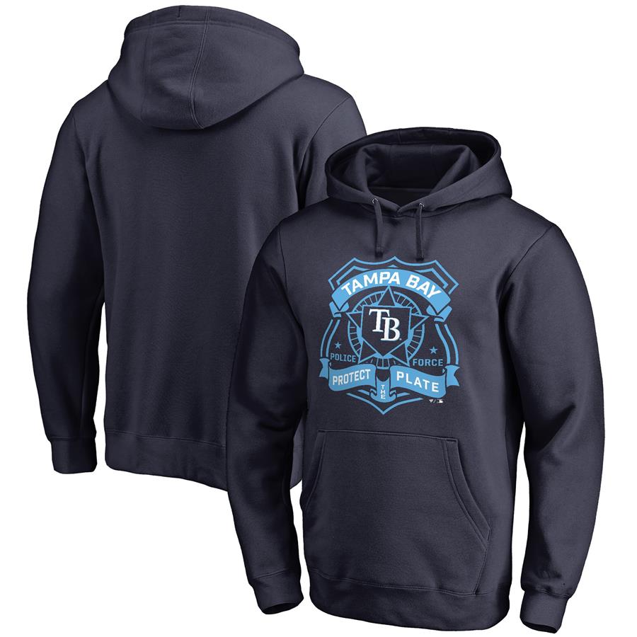 Tampa Bay Rays Police Badge Pullover Hoodie - Navy