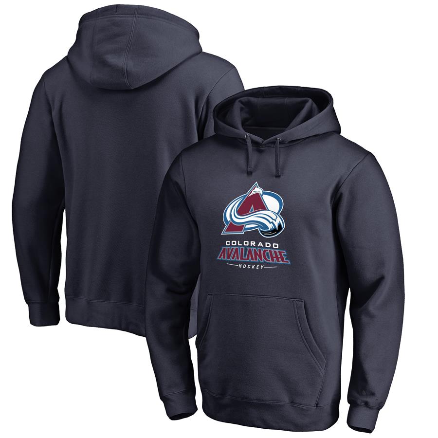 Colorado Avalanche Team Lockup Pullover Hoodie - Navy