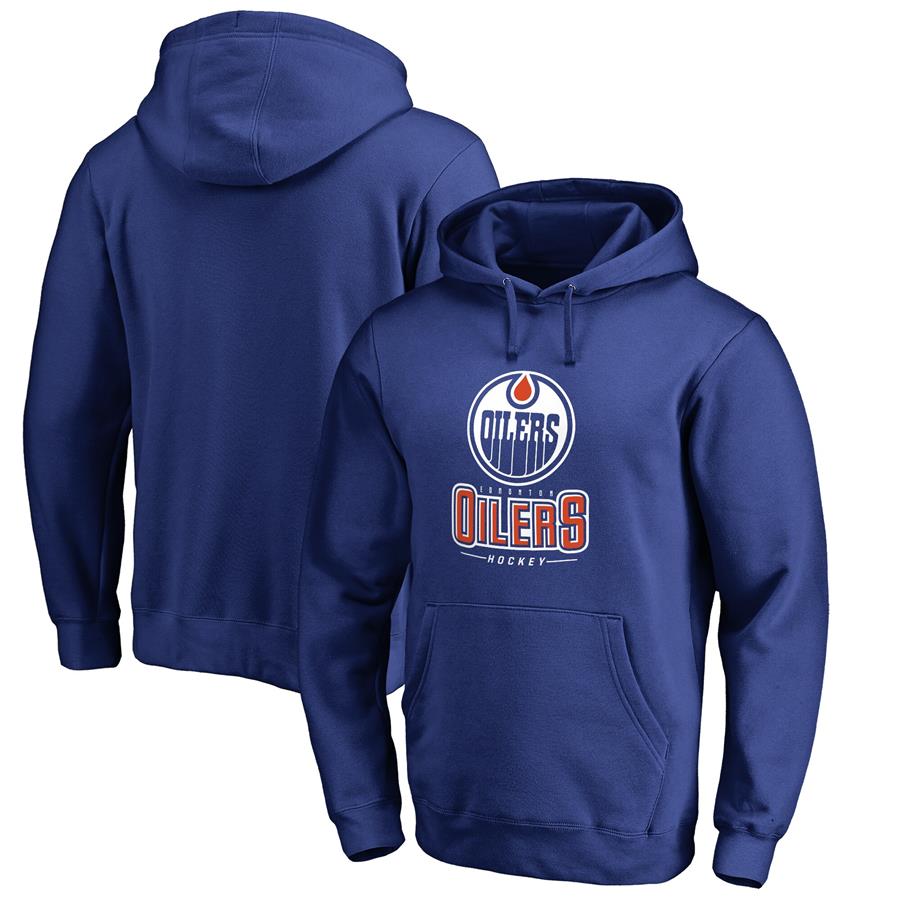 Edmonton Oilers Team Lockup Pullover Hoodie - Royal