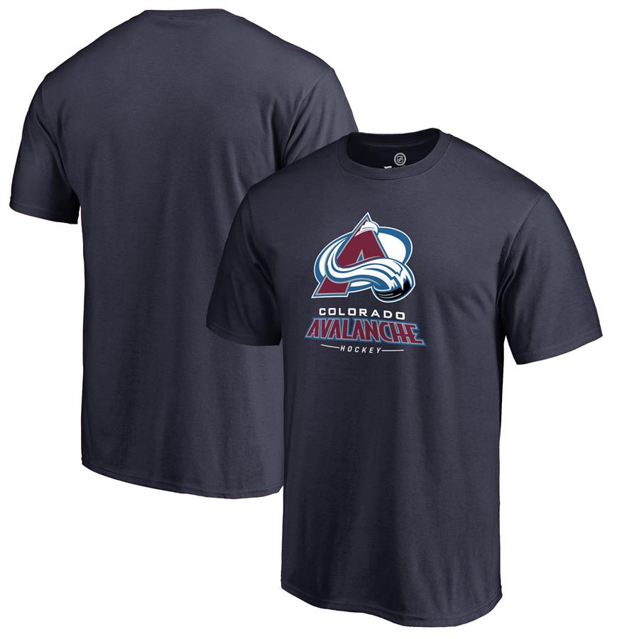 Colorado Avalanche Team Lockup T-Shirt - Navy