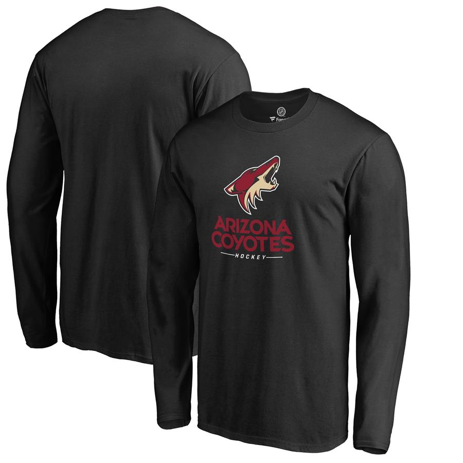 Arizona Coyotes Team Lockup Long Sleeve T-Shirt - Black