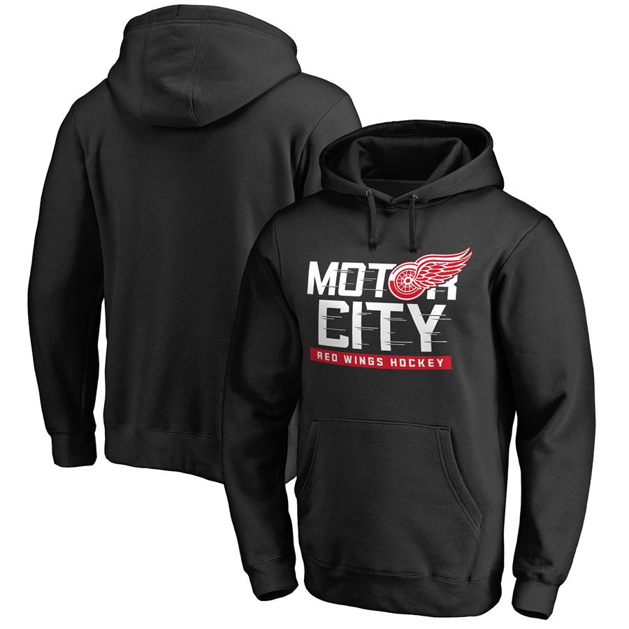 Detroit Red Wings Hometown Collection Motor City Pullover Hoodie - Black