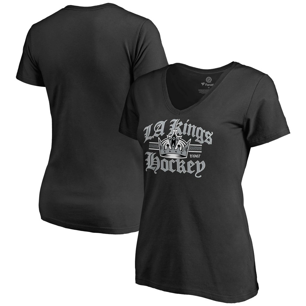 Los Angeles Kings Women's Hometown Collection The Crown V-Neck T-Shirt - Black