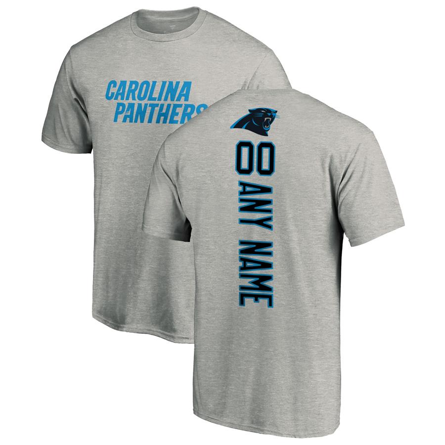 Carolina Panthers NFL Pro Line by Fanatics Branded Personalized Playmaker T-Shirt - Heather Gray