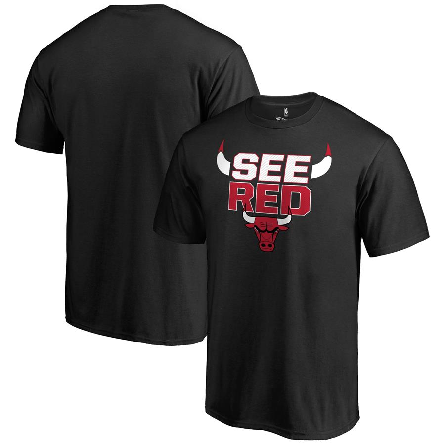 Chicago Bulls Fanatics Branded Hometown Collection See Red T-Shirt - Black