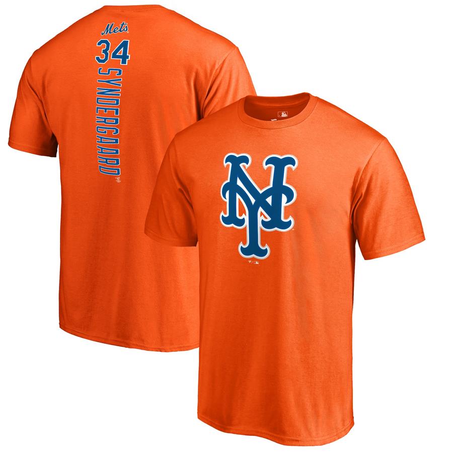 Noah Syndergaard New York Mets Backer T-Shirt - Orange