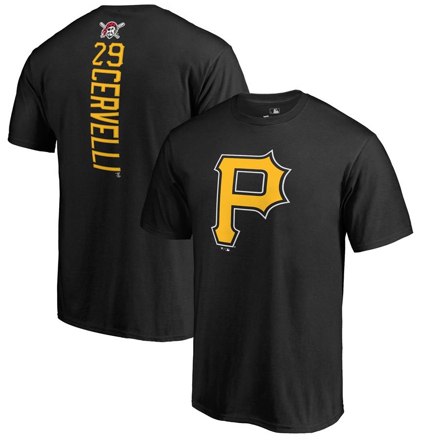 Francisco Cervelli Pittsburgh Pirates Backer T-Shirt - Black