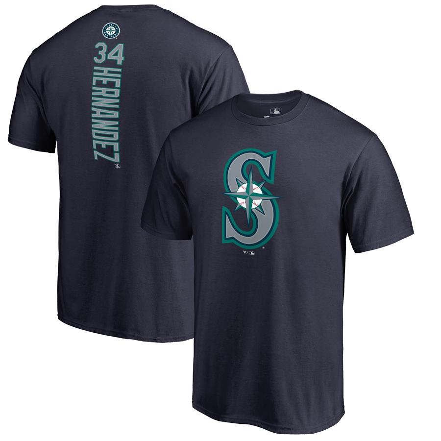 Felix Hernandez Seattle Mariners Backer T-Shirt - Navy