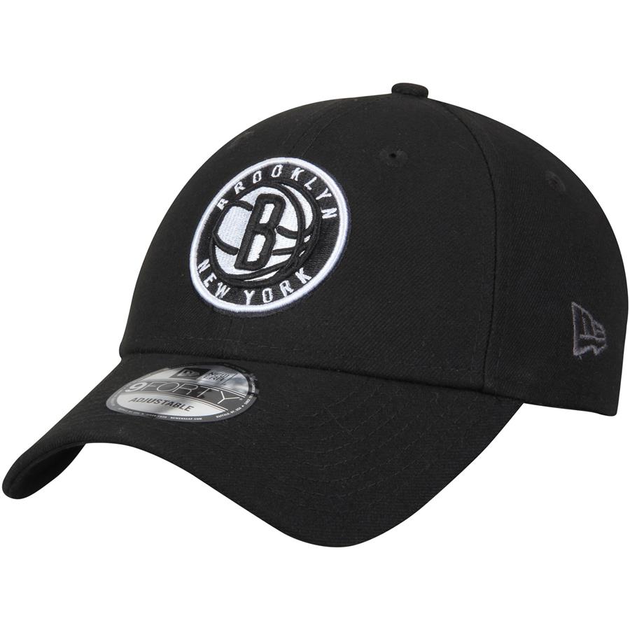 Brooklyn Nets New Era Official Team Color 9FORTY Adjustable Hat - Black
