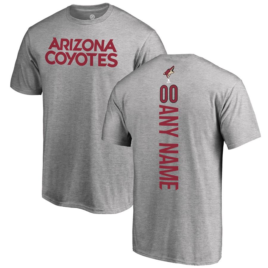 Arizona Coyotes Fanatics Branded Personalized Playmaker T-Shirt - Heather Gray