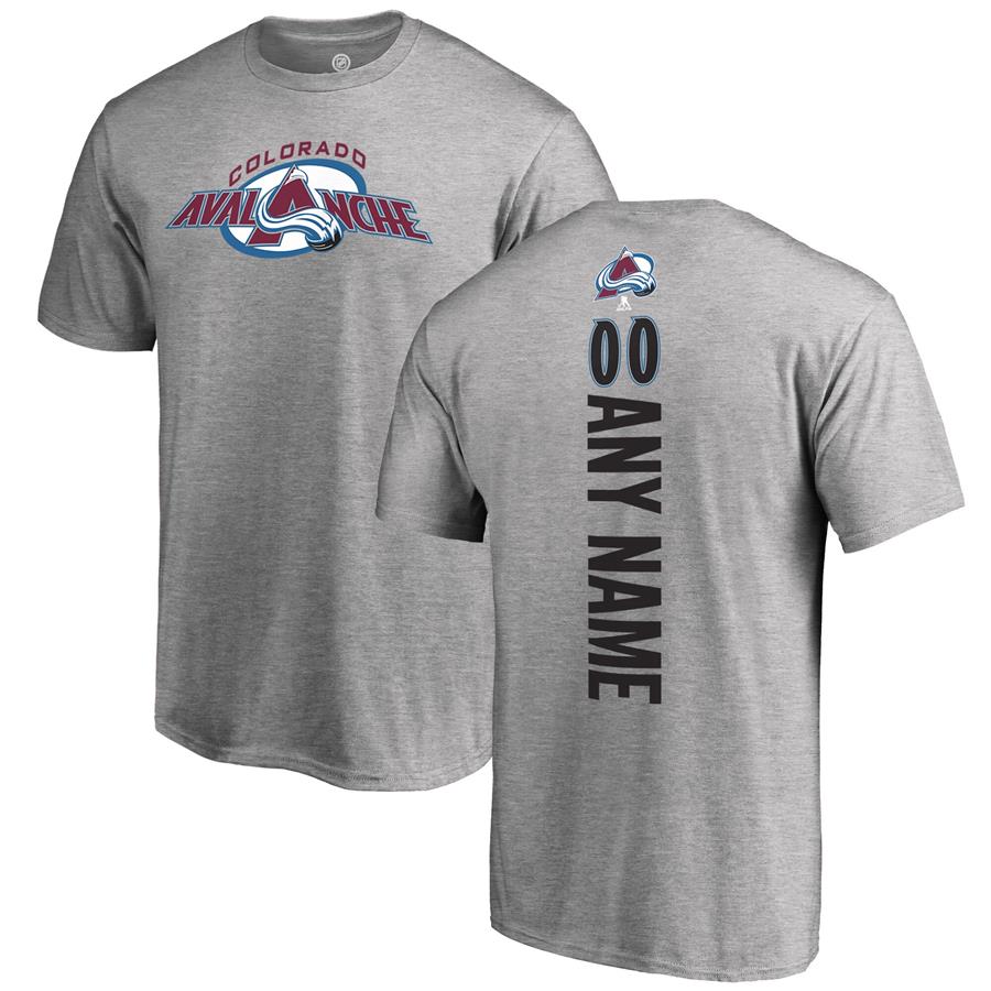 Colorado Avalanche Fanatics Branded Personalized Playmaker T-Shirt - Heather Gray