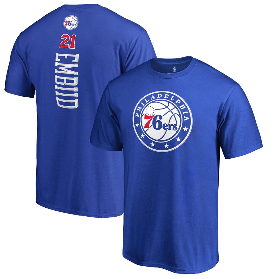 Joel Embiid Philadelphia 76ers Fanatics Branded Backer Name & Number T-Shirt - Royal
