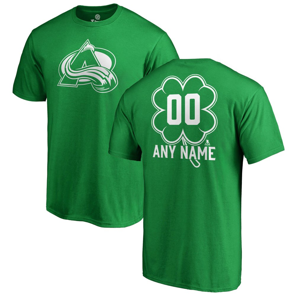 Colorado Avalanche Fanatics Branded Personalized Dubliner T-Shirt - Kelly Green