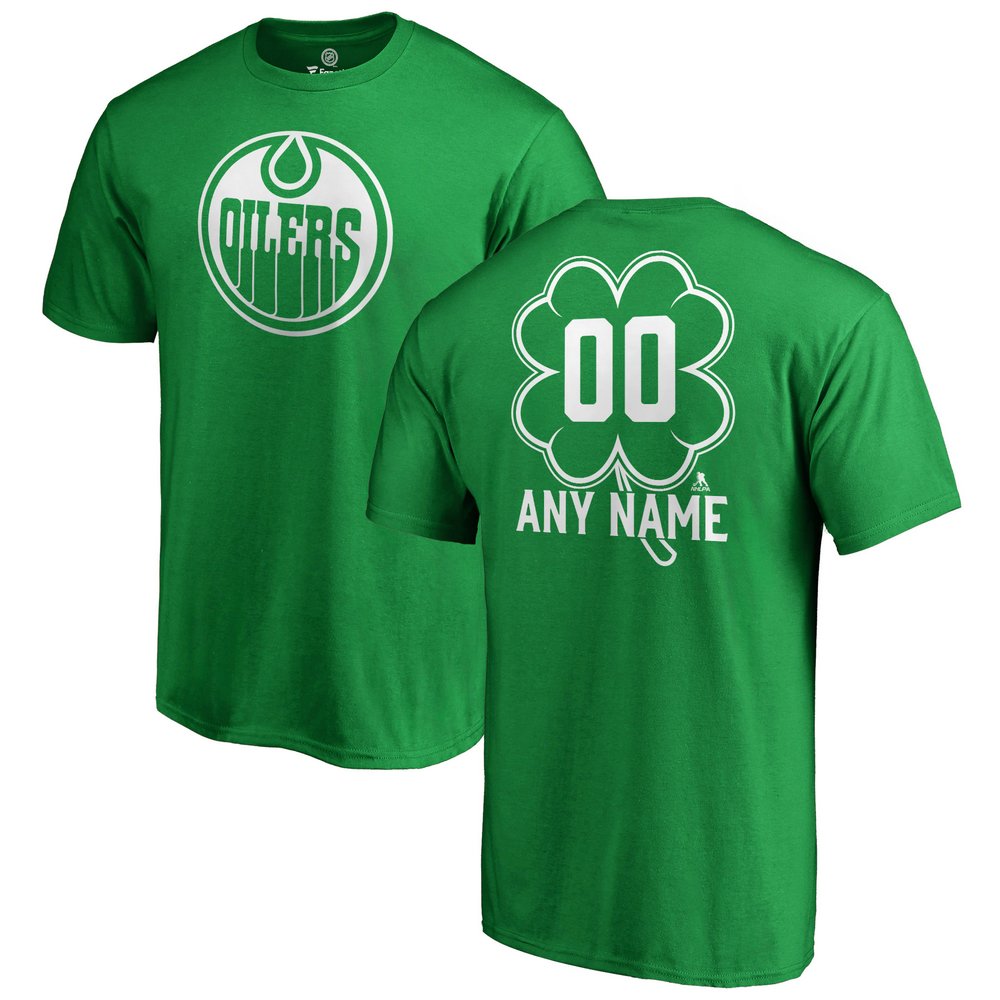 Edmonton Oilers Fanatics Branded Personalized Dubliner T-Shirt - Kelly Green